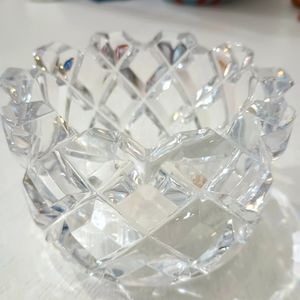 Orrefers Cut Glass Crystal Small Bowl